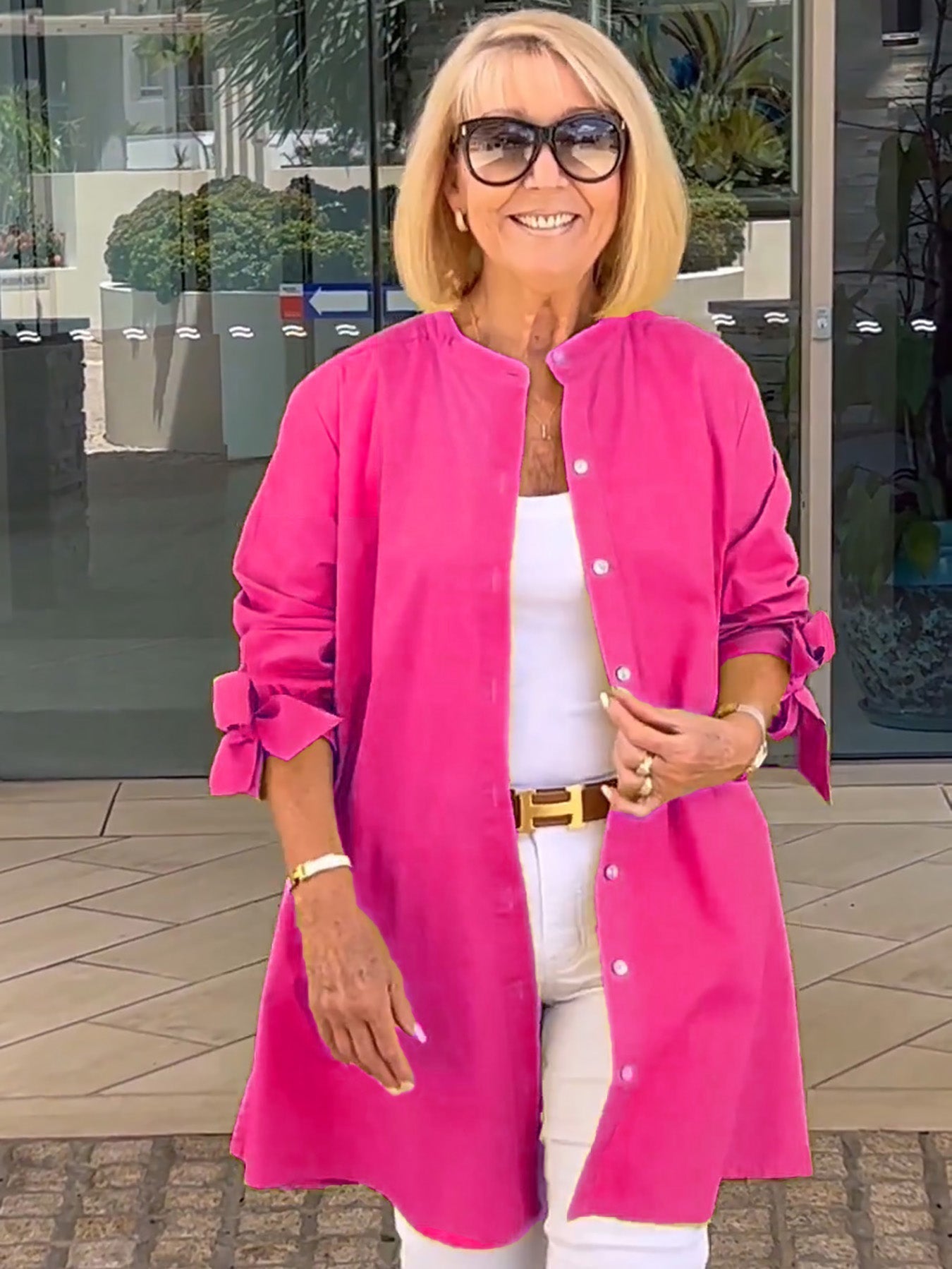 Marthe | Elegant Lang Skjortejakke