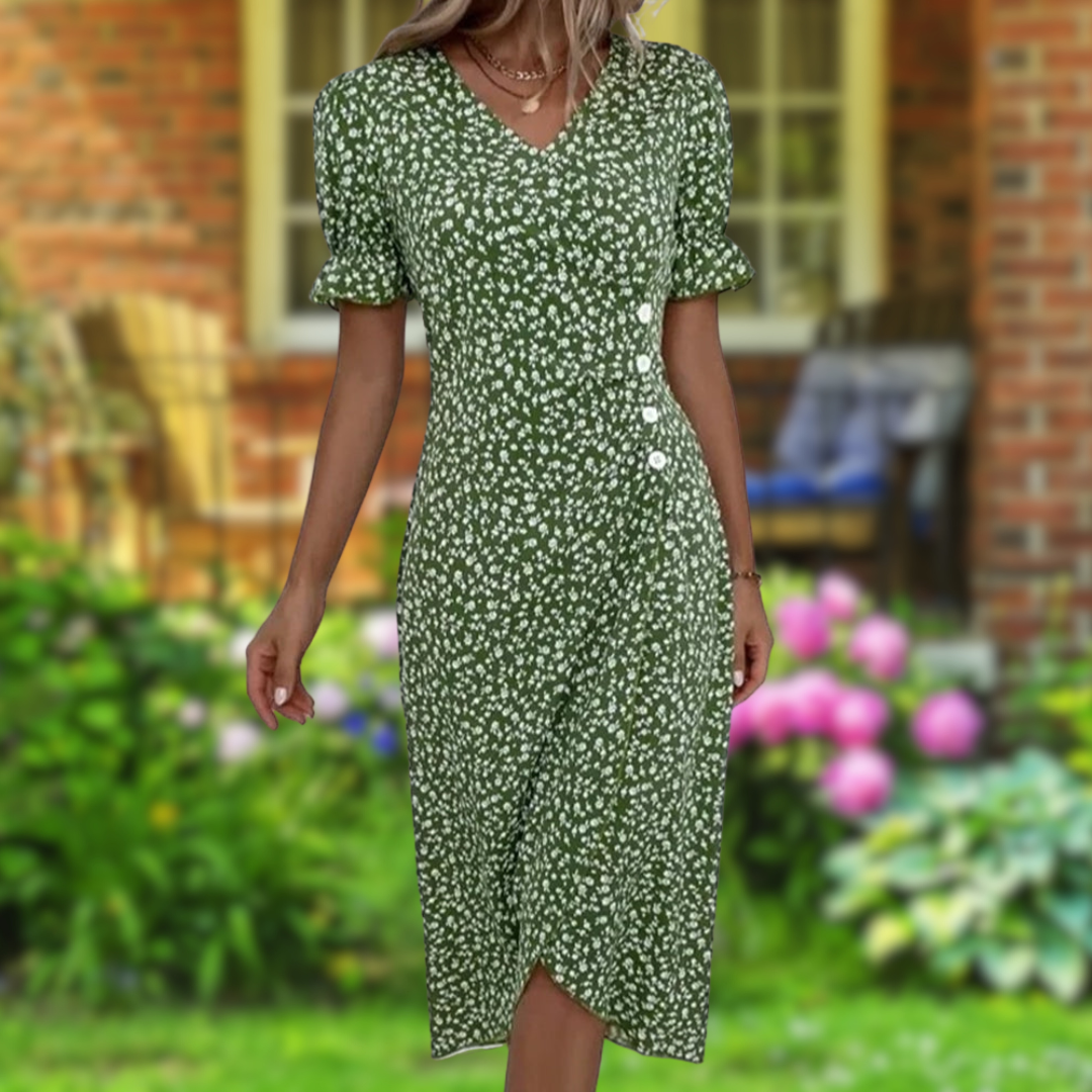 Julie | Elegant Blomsterblad Kjole