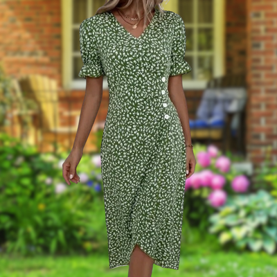 Julie | Elegant Blomsterblad Kjole