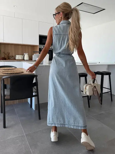 Rikke | Tidløs Maxi Denimkjole