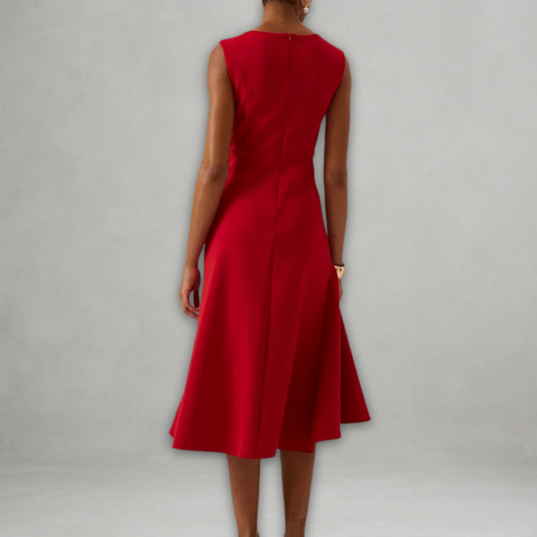 Aslaug | Elegant midikjole med volanger