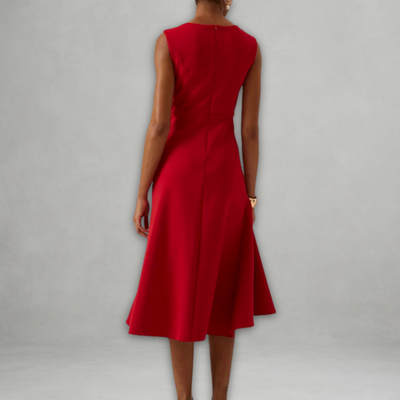 Aslaug | Elegant midikjole med volanger