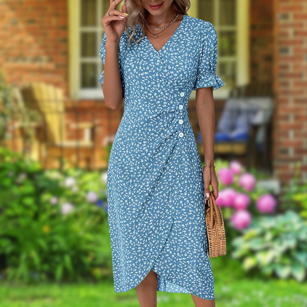 Julie | Elegant Blomsterblad Kjole