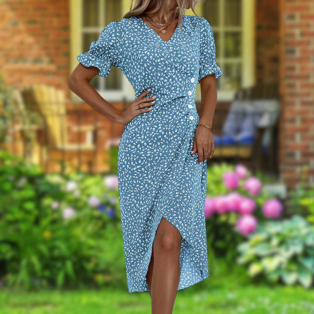 Julie | Elegant Blomsterblad Kjole