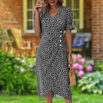 Julie | Elegant Blomsterblad Kjole