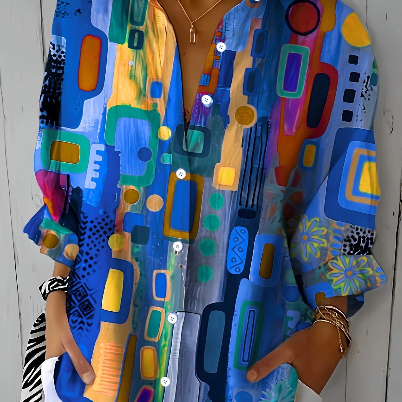 Edelina | Kunstinspirert skjortebluse