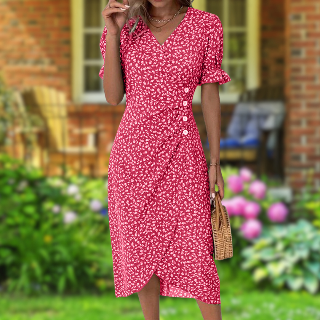 Julie | Elegant Blomsterblad Kjole