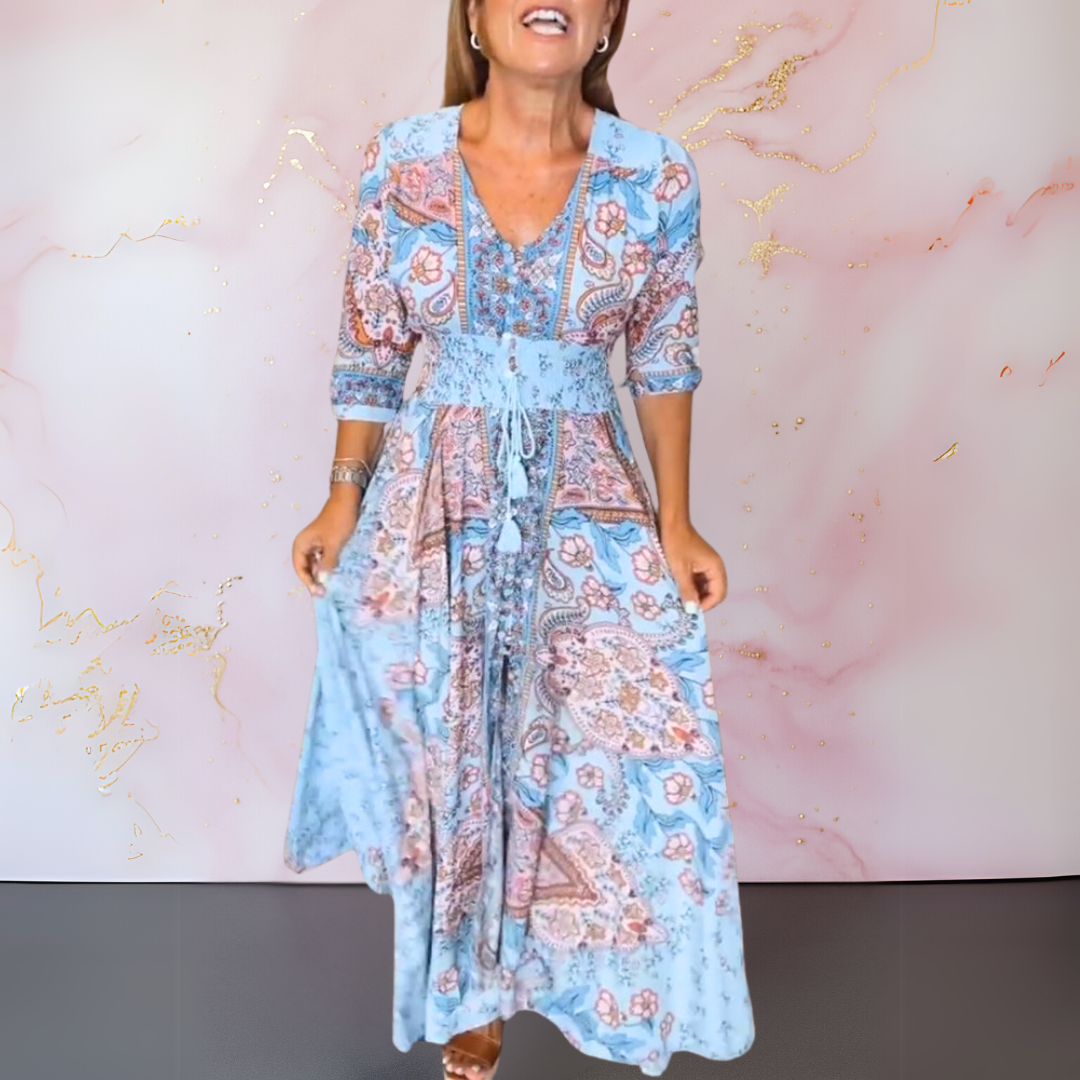 Ingfrid | Elegant sommerkjole med v-hals