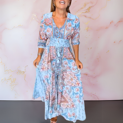 Ingfrid | Elegant sommerkjole med v-hals