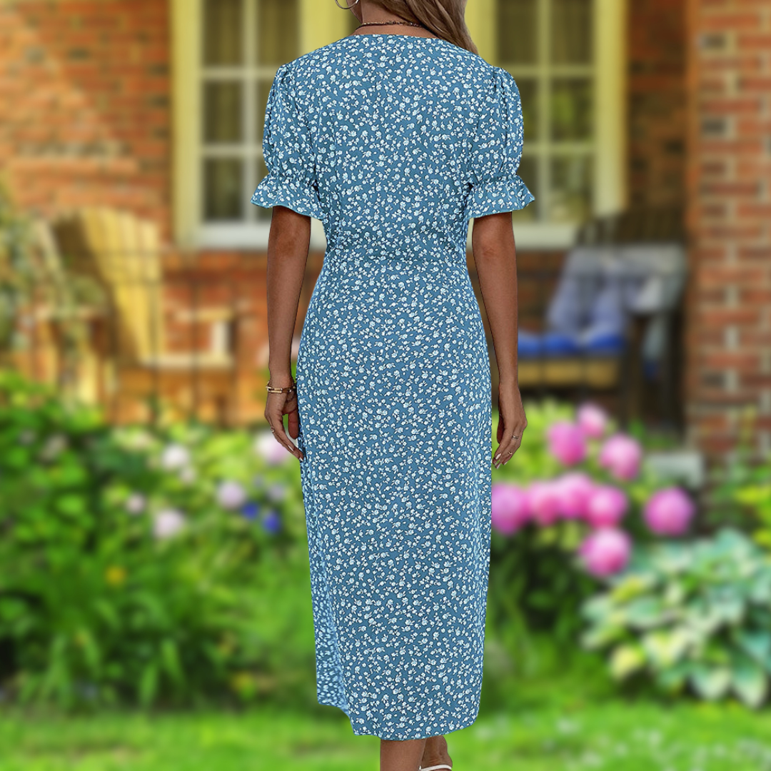 Julie | Elegant Blomsterblad Kjole