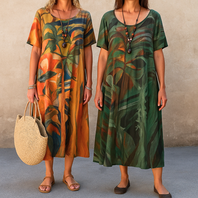 Liv | Komfortabel Blomekjole