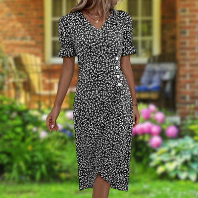 Julie | Elegant Blomsterblad Kjole