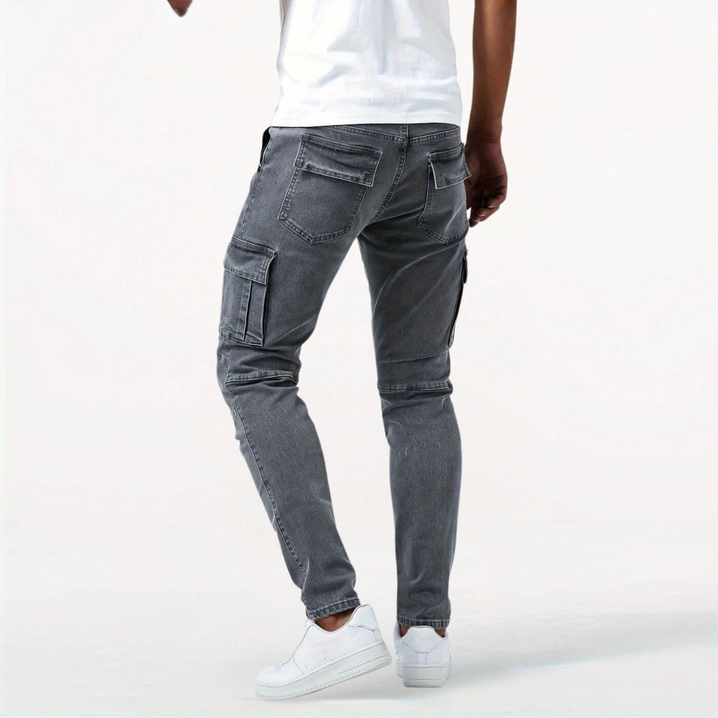 Aron™ - Stretch Cargo Jeansbukser i Denim