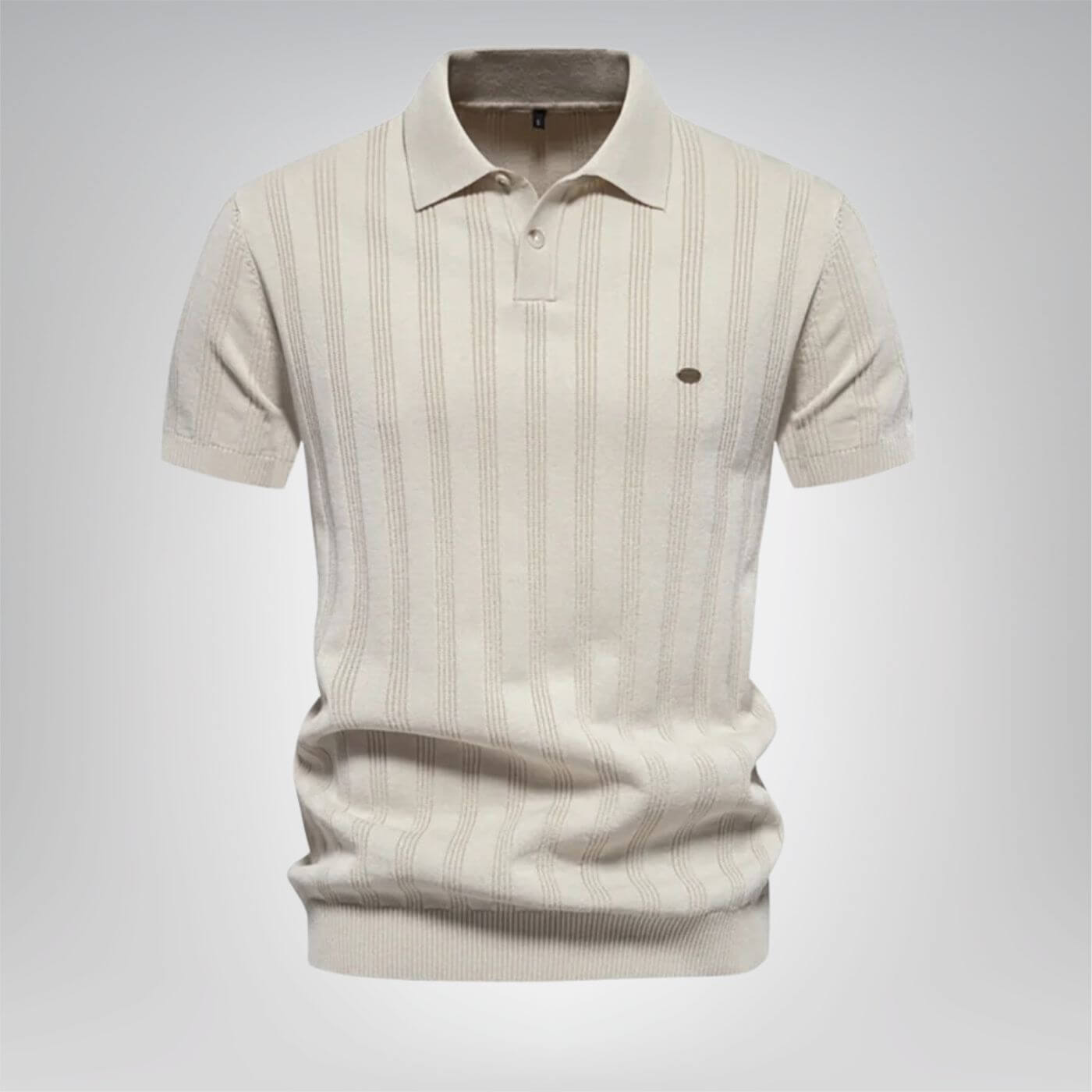 Eliah™ - Komfortabel ribbestrikket poloskjorte (1+1 GRATIS)