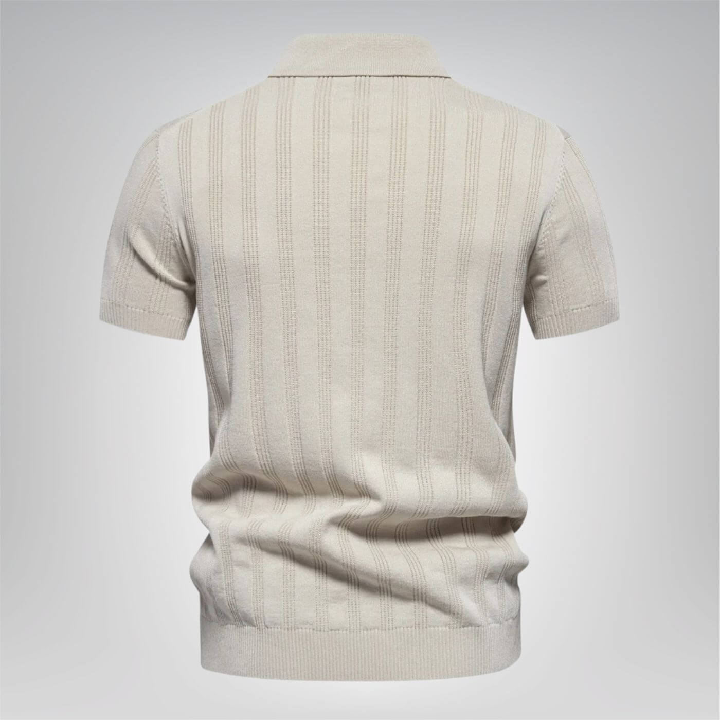 Eliah™ - Komfortabel ribbestrikket poloskjorte (1+1 GRATIS)