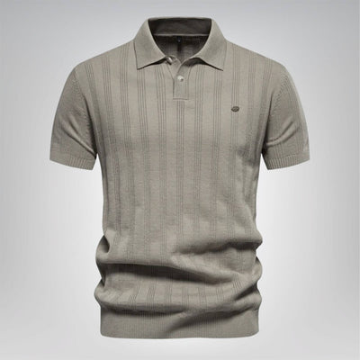 Eliah™ - Komfortabel ribbestrikket poloskjorte (1+1 GRATIS)