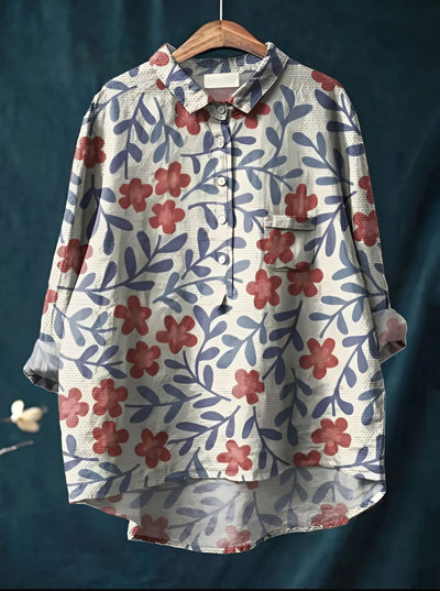 Signe | Klassisk Blomstret Skjorte