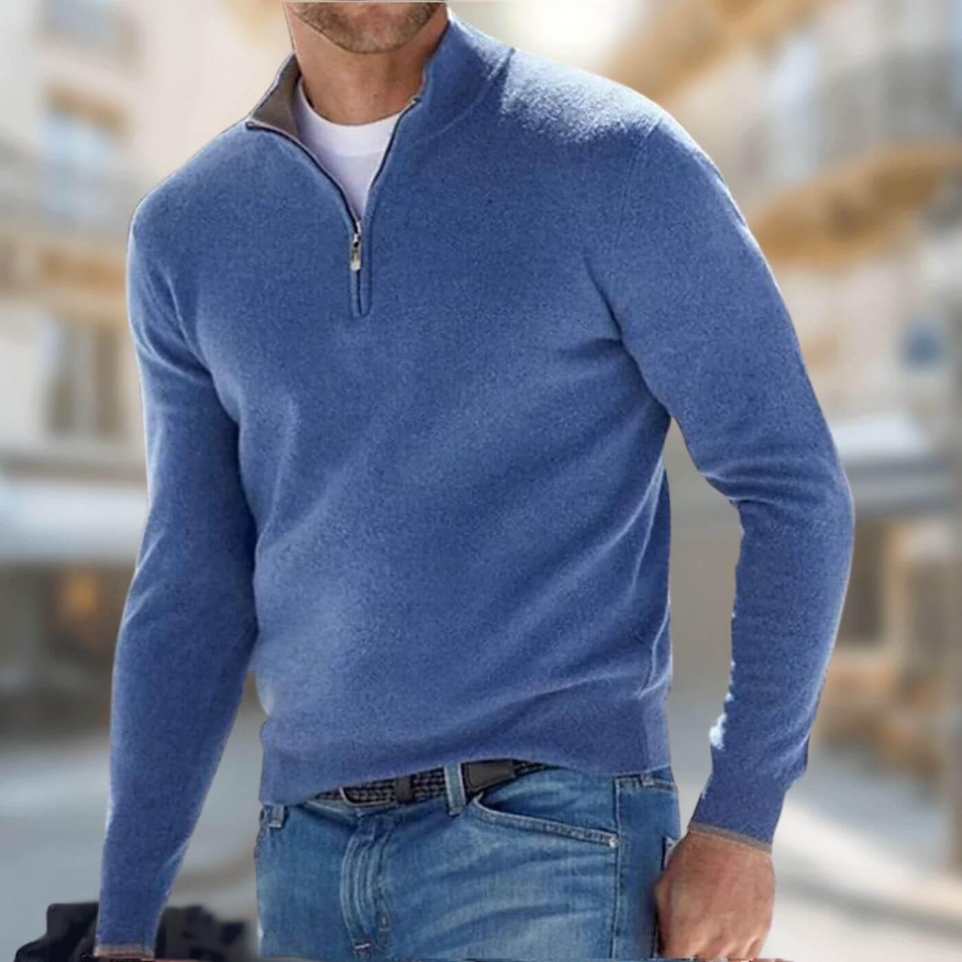 Theo™ - Komfortabel Genser med Kvart Glidelås
