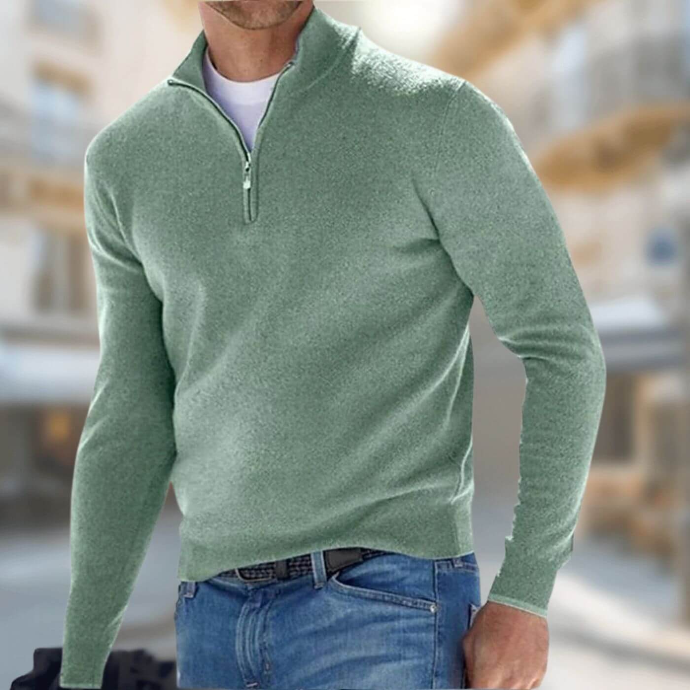 Theo™ - Komfortabel Genser med Kvart Glidelås