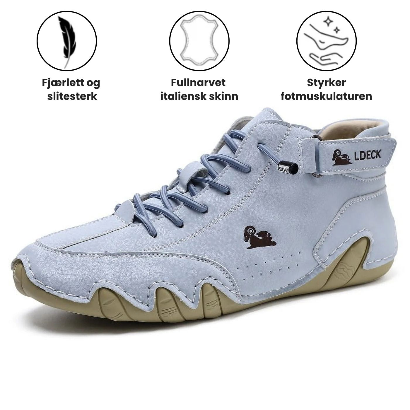 Torstein™ – Premium Lær Ortopediske Barfotsko