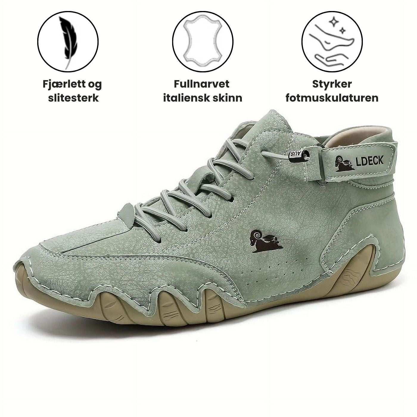 Torstein™ – Premium Lær Ortopediske Barfotsko