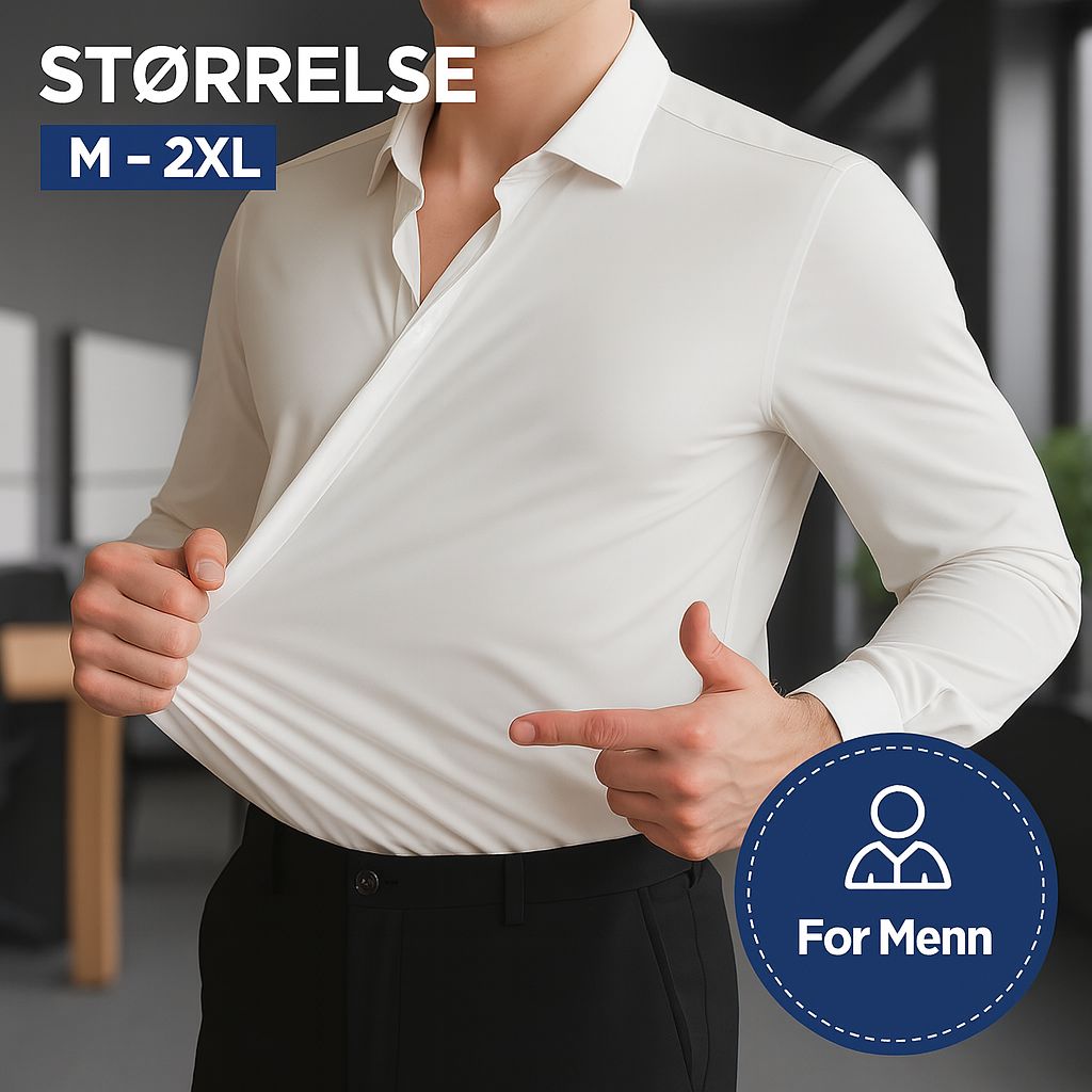 Lars | Krøllefri stretchskjorte for menn