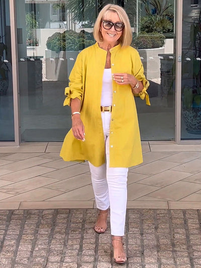 Marthe | Elegant Lang Skjortejakke