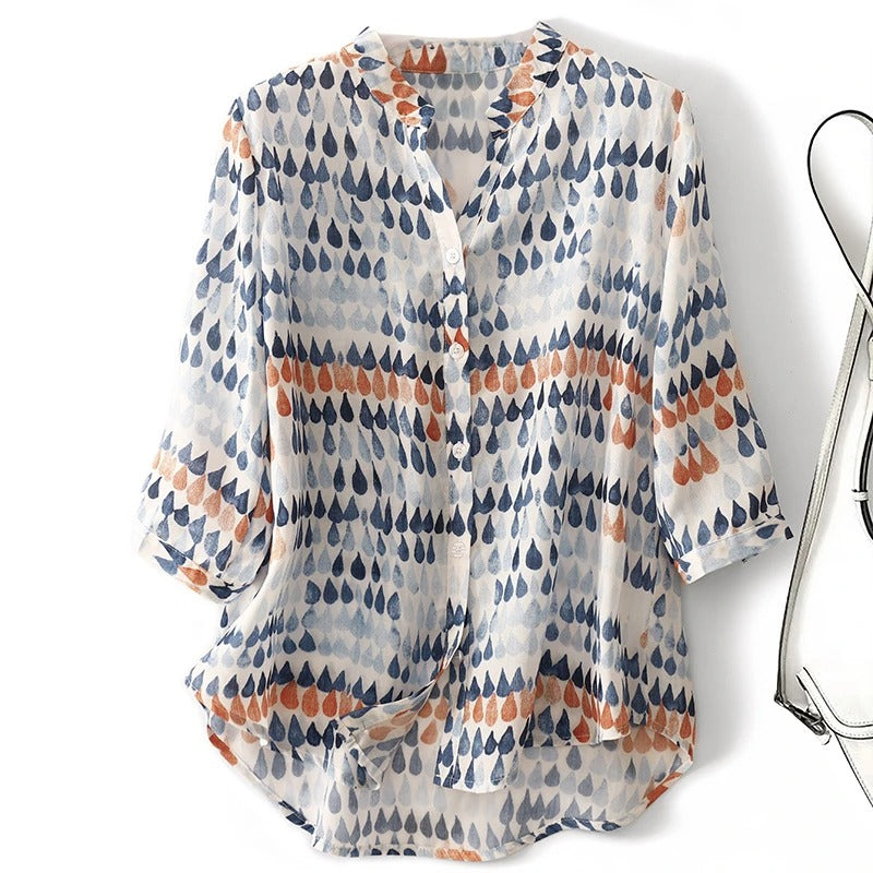 Maridun | Lett Og Mønstret Sommerbluse