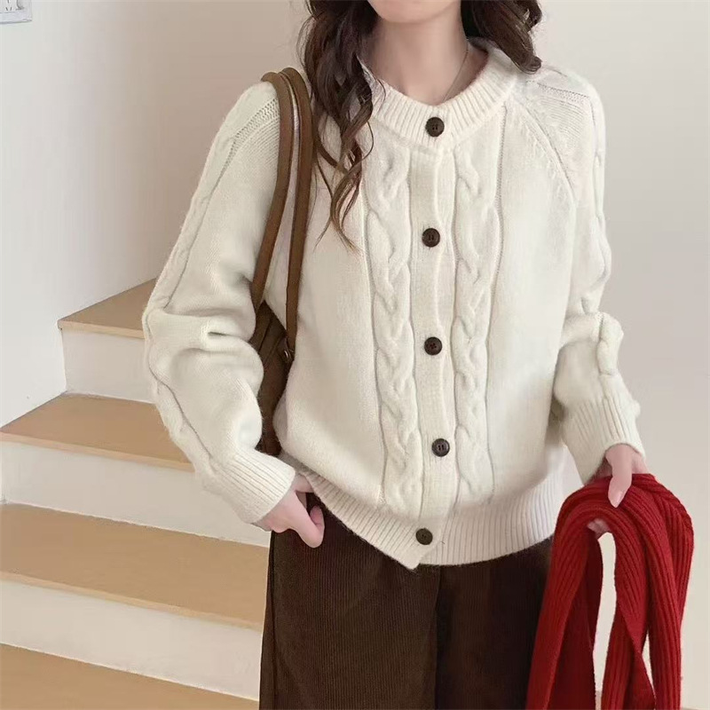 Ljosine | Kabelstrikket Cardigan Med Knapper