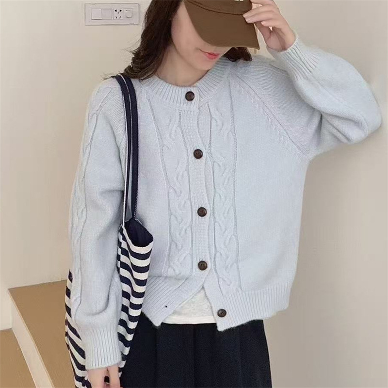 Ljosine | Kabelstrikket Cardigan Med Knapper