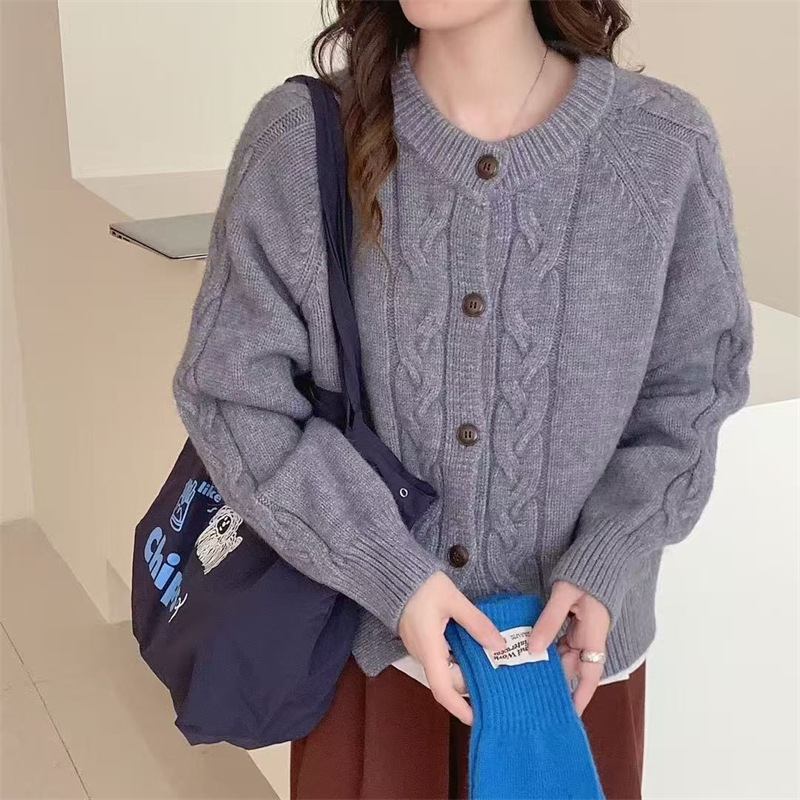 Ljosine | Kabelstrikket Cardigan Med Knapper