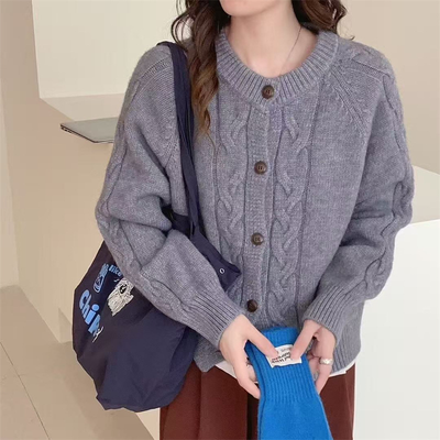 Ljosine | Kabelstrikket Cardigan Med Knapper