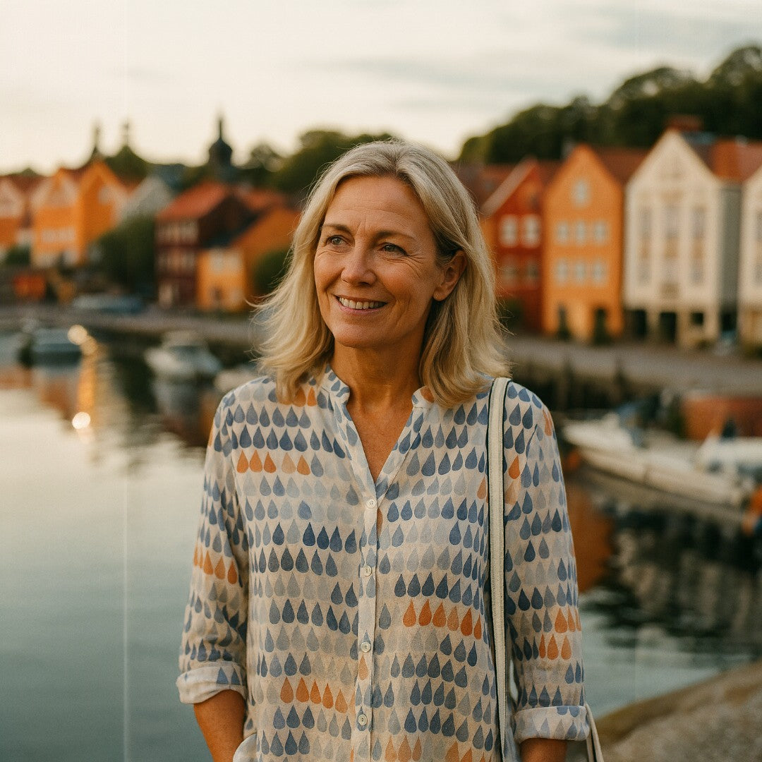 Maridun | Lett Og Mønstret Sommerbluse