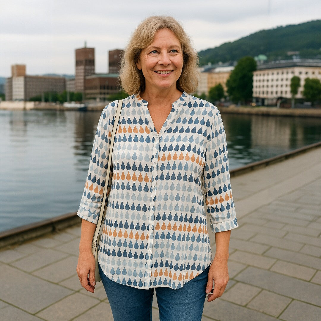 Maridun | Lett Og Mønstret Sommerbluse